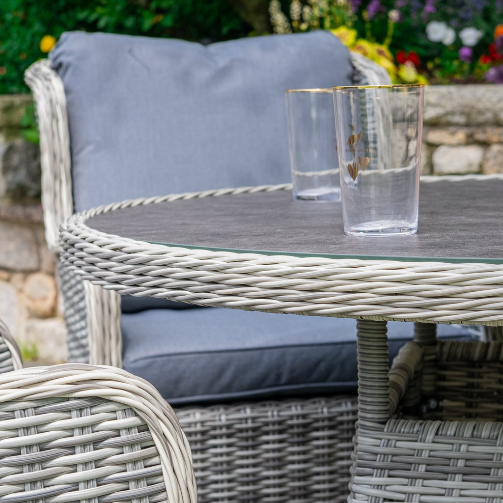 Vienna - 4 Seater Deluxe Dining Set (Light Grey) - Rathwood Store