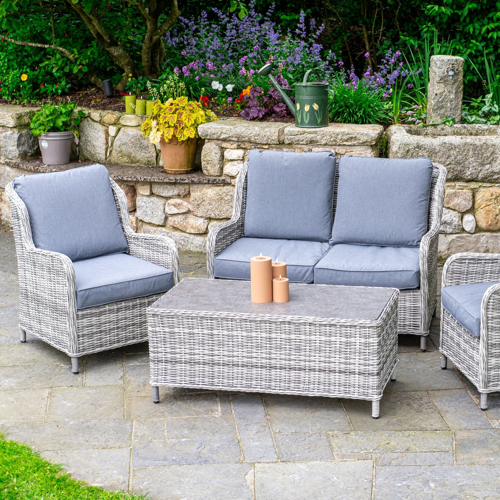 Vienna - 4 Seater Lounge Set - Light Grey - Rathwood Store
