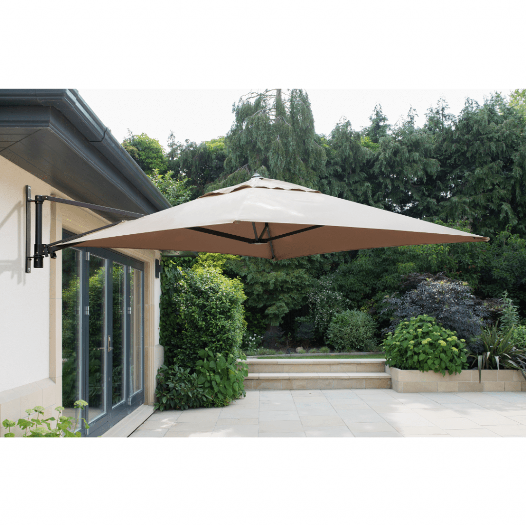 Wall Mounted Cantilever Parasol (Taupe) - Rathwood Store