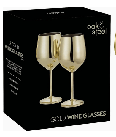 Wine Glass Set/2 - Gold - Rathwood Store