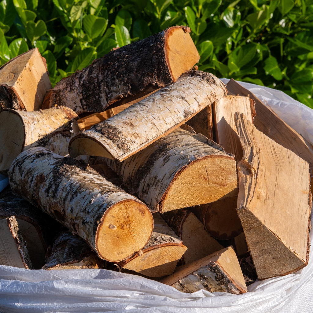 100kg Kiln Dried Hardwood Trolley Bag with bag of kindling - Rathwood Store