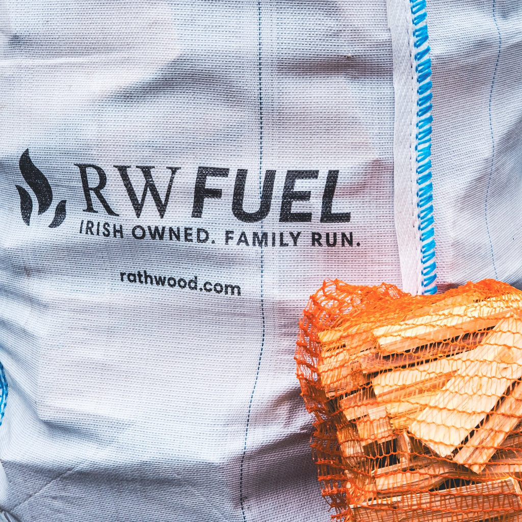 200kg Kiln Dried Hardwood - 2 Trolley Bags with 2 bags of kindling - Rathwood Store