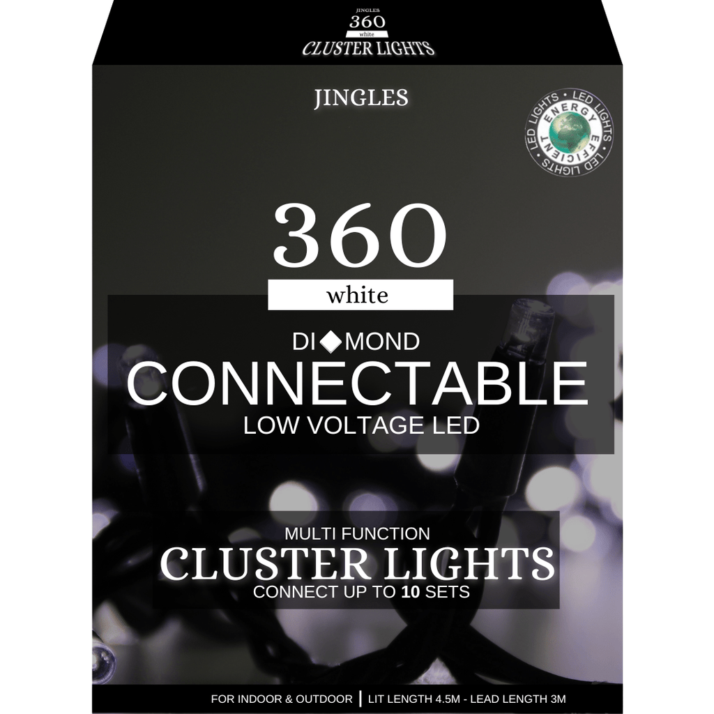 360L Diamond LED Connectable Cluster Lights - White - Rathwood Store