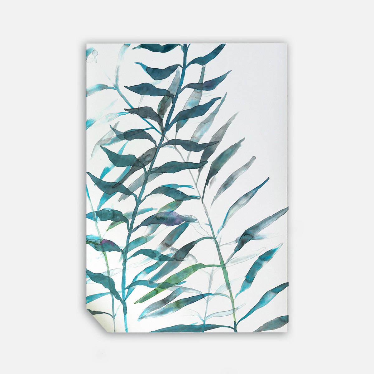 Aqua Leafs, 50cmx70cm wall art - Rathwood Store