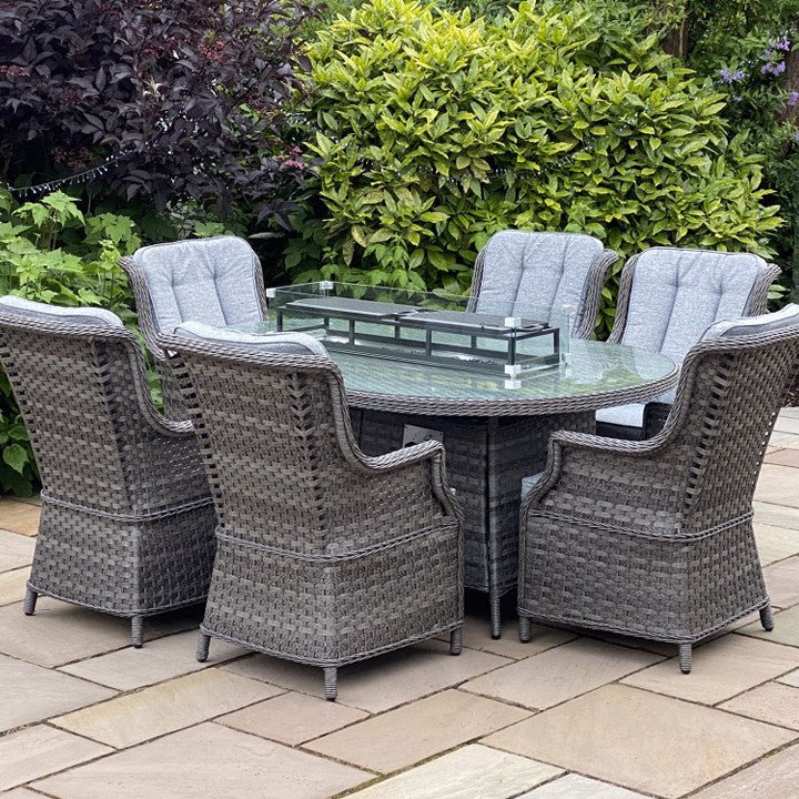 Barbeque Griddle for Oval 6 Seater Firepit (Black) - Rathwood Store