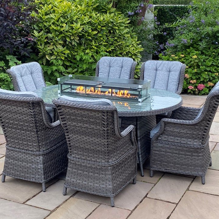 Barbeque Griddle for Oval 6 Seater Firepit (Black) - Rathwood Store