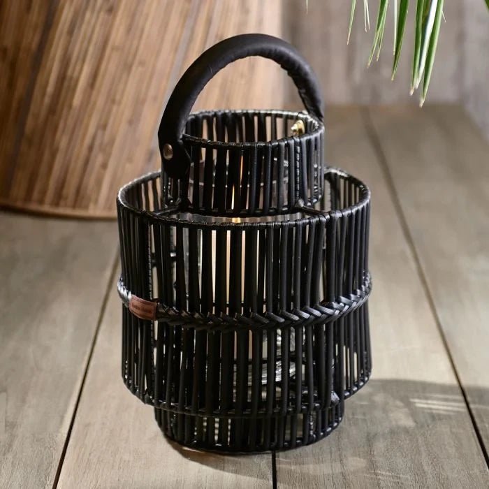 Bartolome Outdoor Medium Lantern (Black) - Rathwood Store