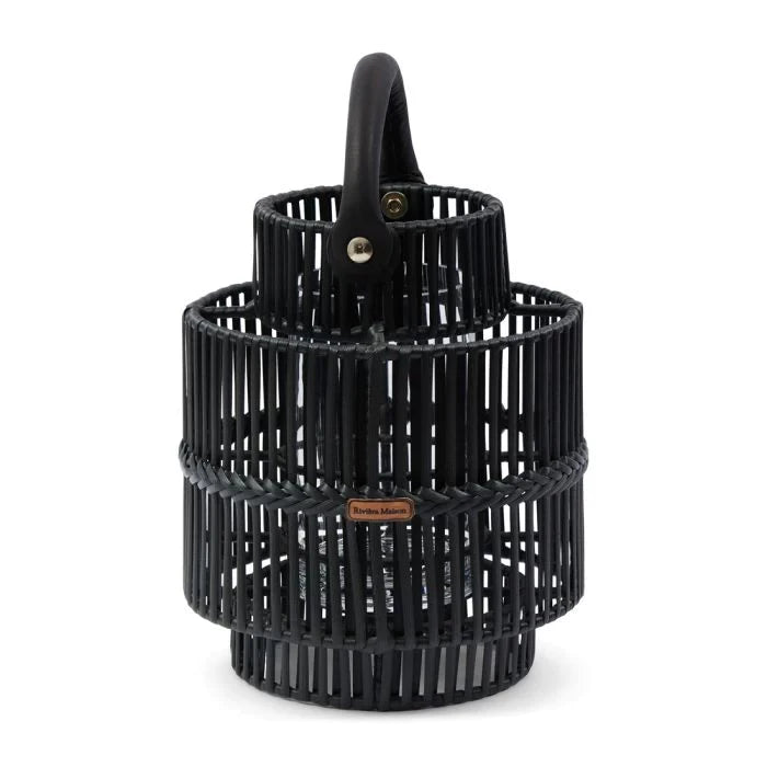 Bartolome Outdoor Medium Lantern (Black) - Rathwood Store