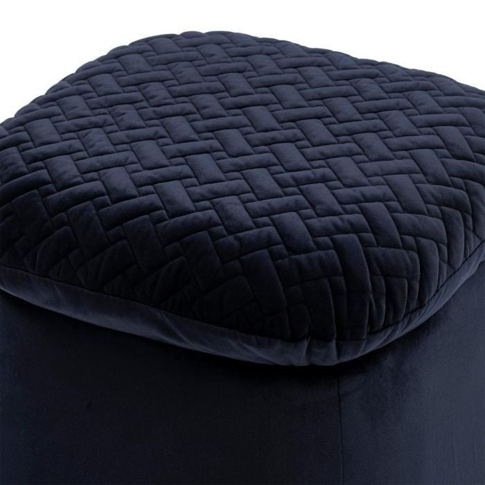 Bel Air Footstool, velvet, indigo - Rathwood Store
