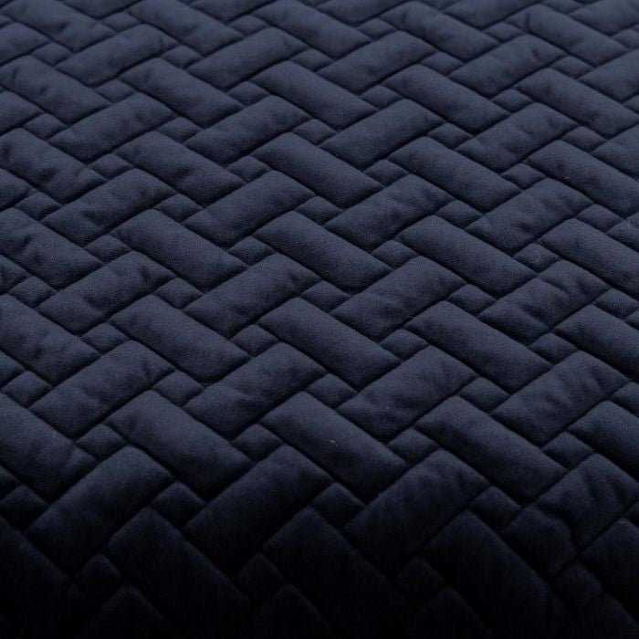 Bel Air Footstool, velvet, indigo - Rathwood Store