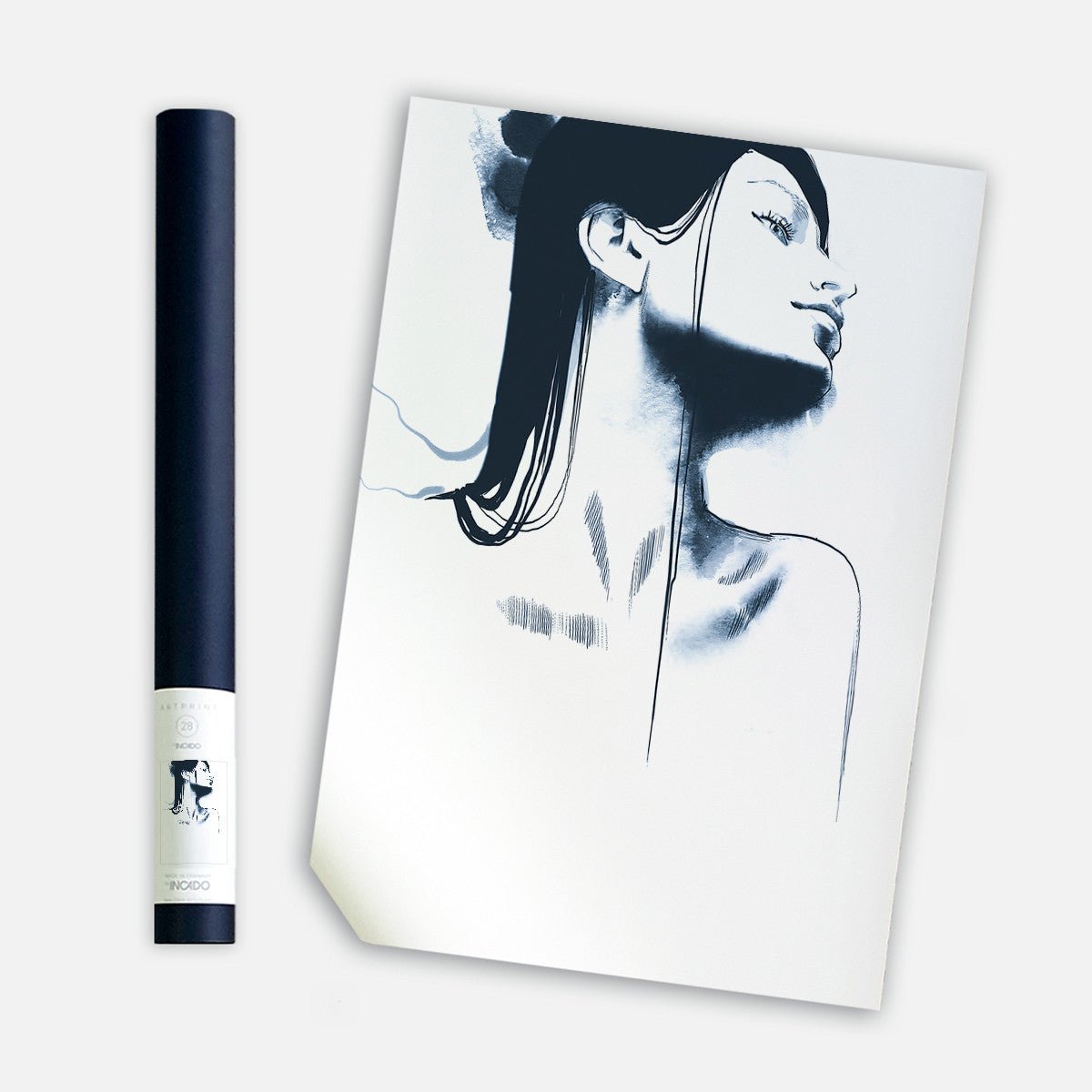 Blue Lady, 50cmx70cm wall art - Rathwood Store