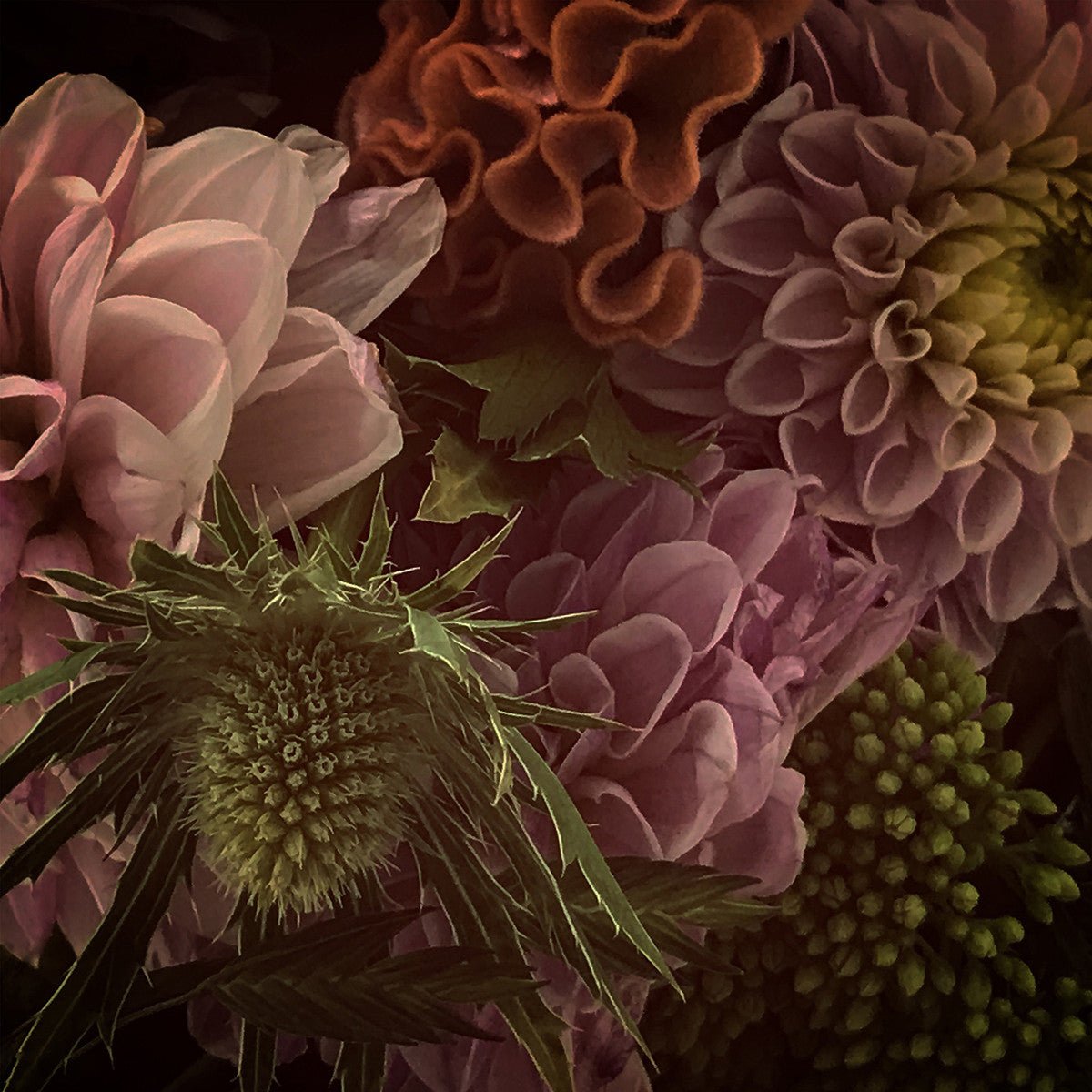 Boquet I, 100cmx100cm canvas print - Rathwood Store