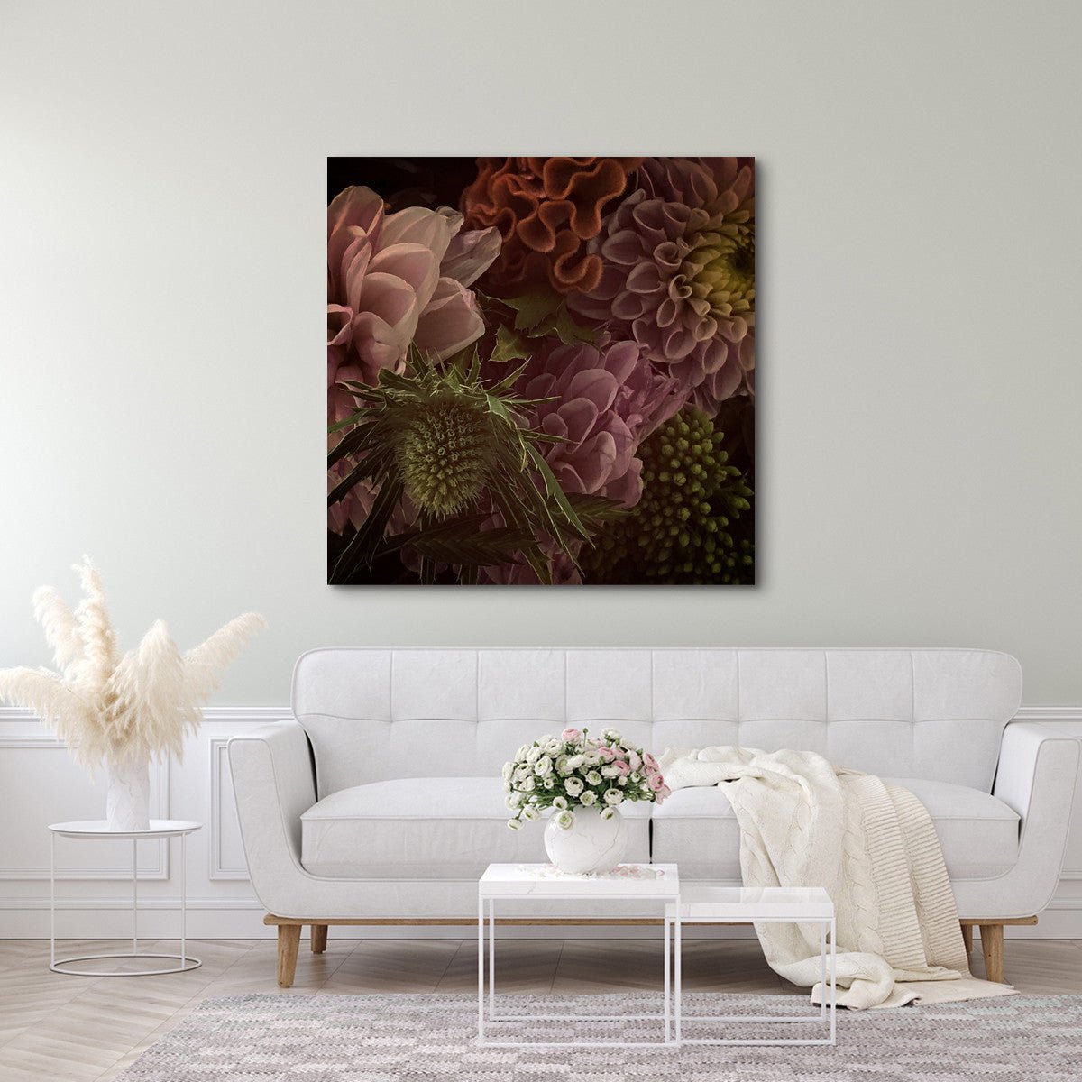 Boquet I, 100cmx100cm canvas print - Rathwood Store