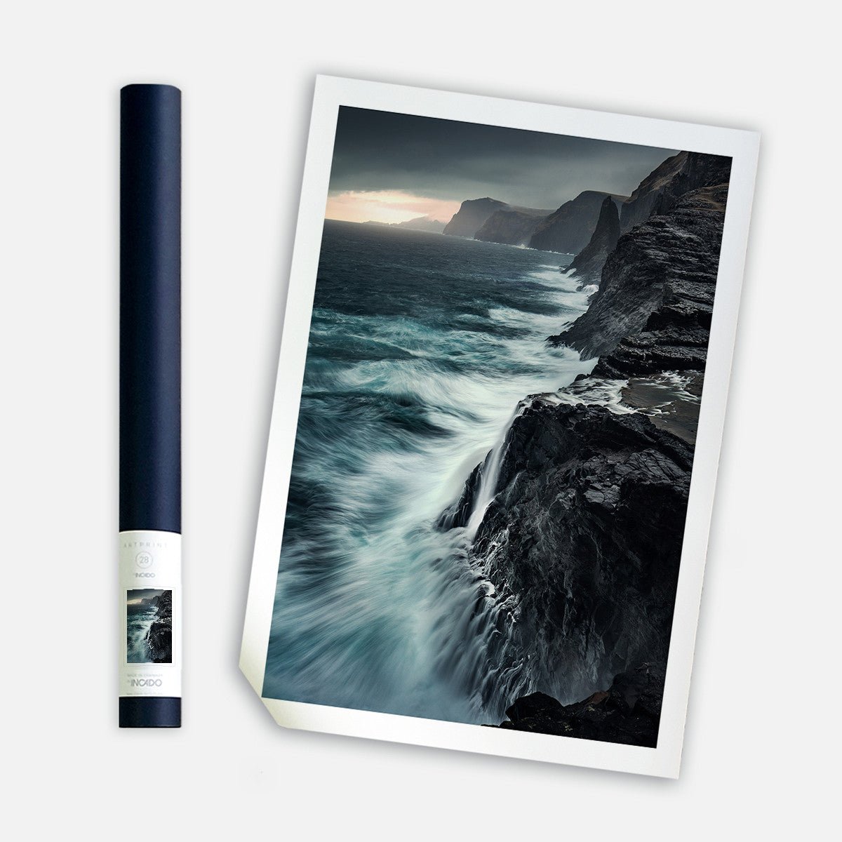 Bøsdalafossur, 50cmx70cm wall art - Rathwood Store