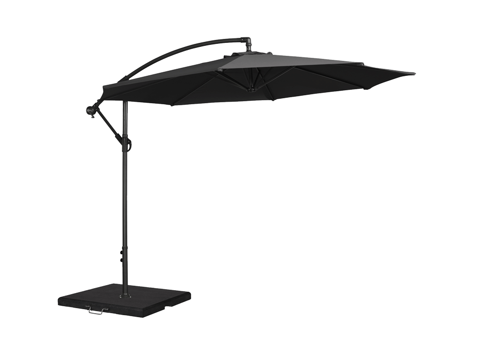 Cantilever Parasol - 300cm Round in Charcoal - Rathwood Store