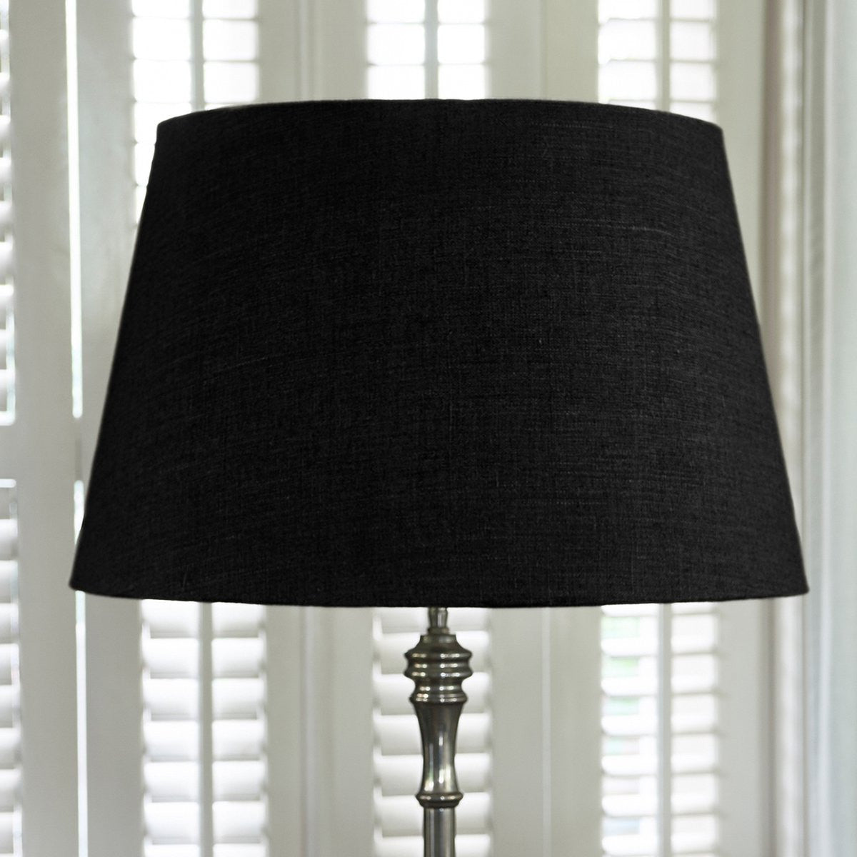 Classic Natural Linen Lampshade all black 42x55 - Rathwood Store
