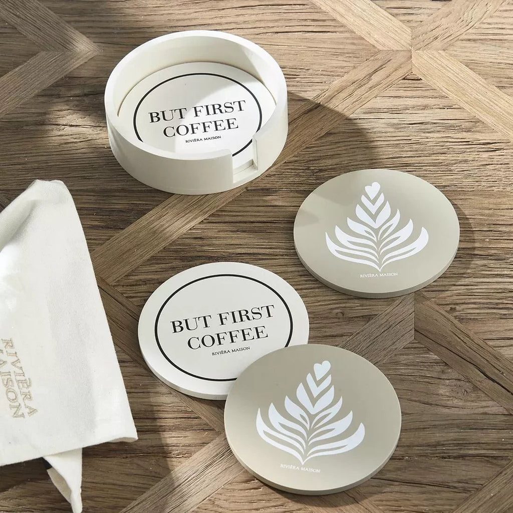 Coaster But First Coffee, 4 Pieces - Rathwood Store