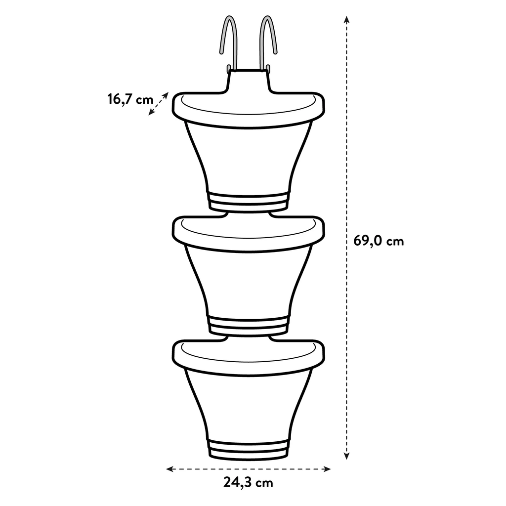 Corsica Vertical Forest 24Cm Set/3 (White) - Rathwood Store