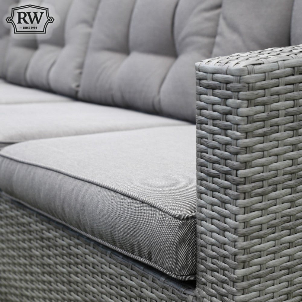 Cuba - Corner Set with Rectangular Table (Light Grey) - Rathwood Store