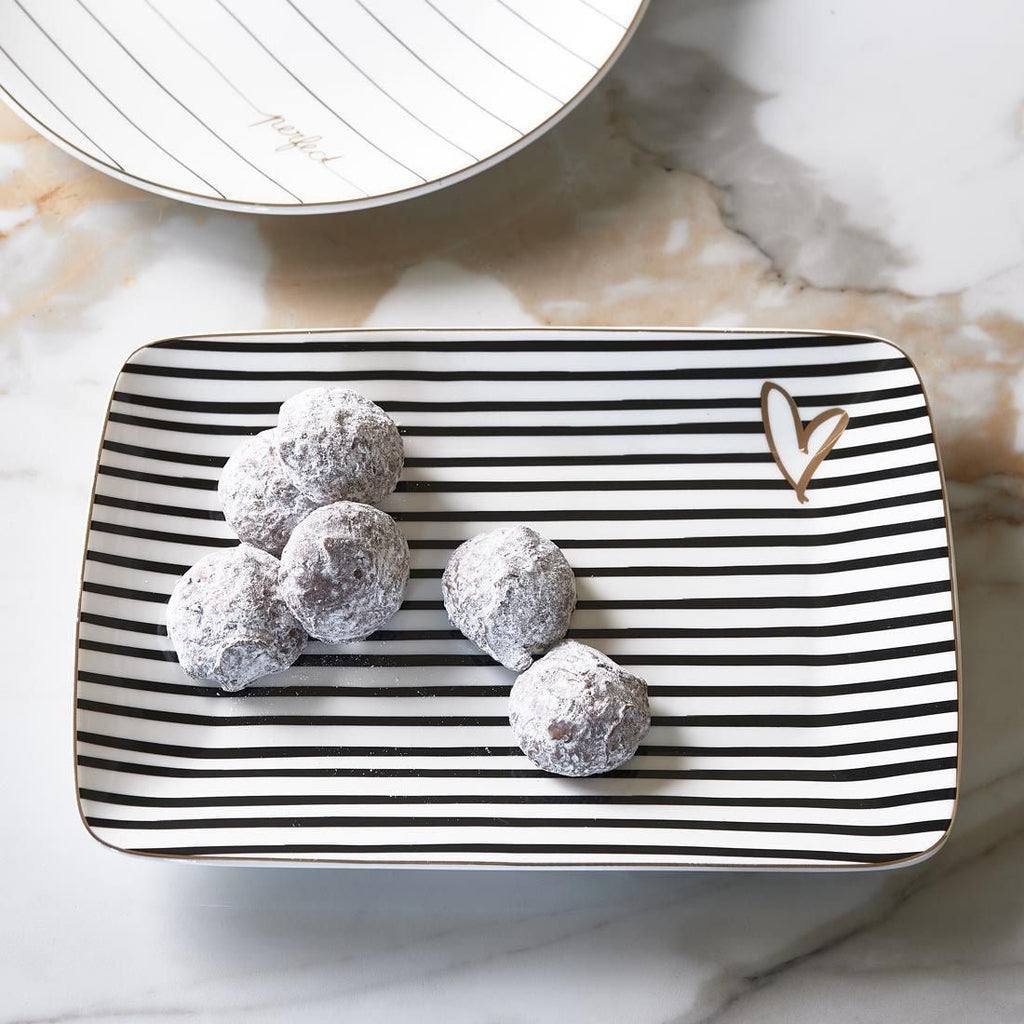 Dots & Stripes Heart Serving Plate - Rathwood Store