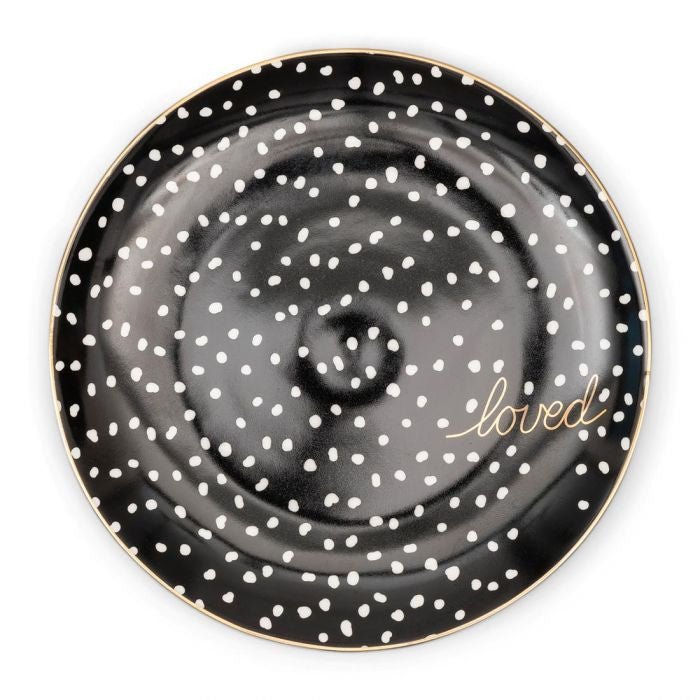 Dots & Stripes Loved Cake Plate - Rathwood Store