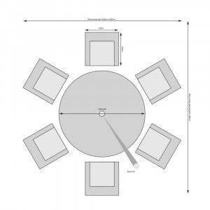Dumont - 6 Seat Set with 135cm Round Table (Natural) - Rathwood Store