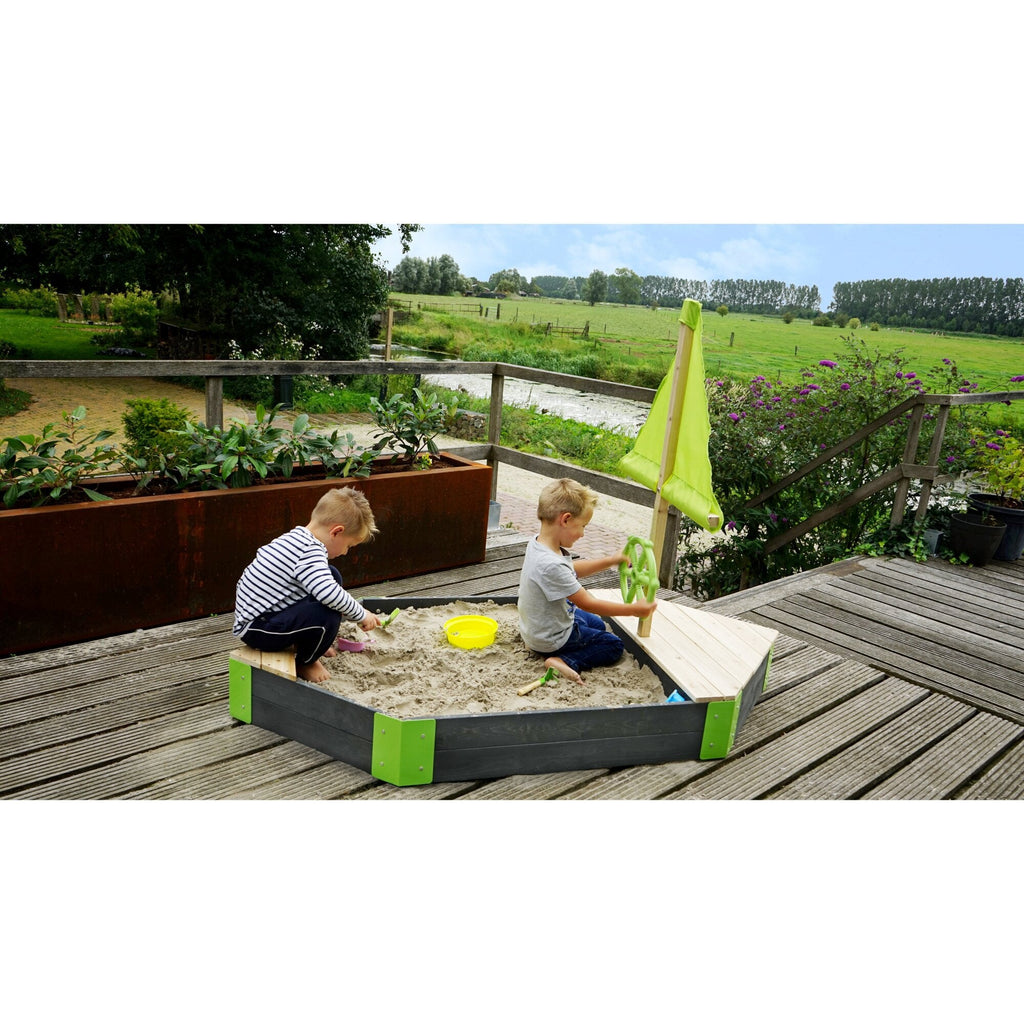 EXIT Aksent Wooden Sandpit Boat 190x90cm - Rathwood Store