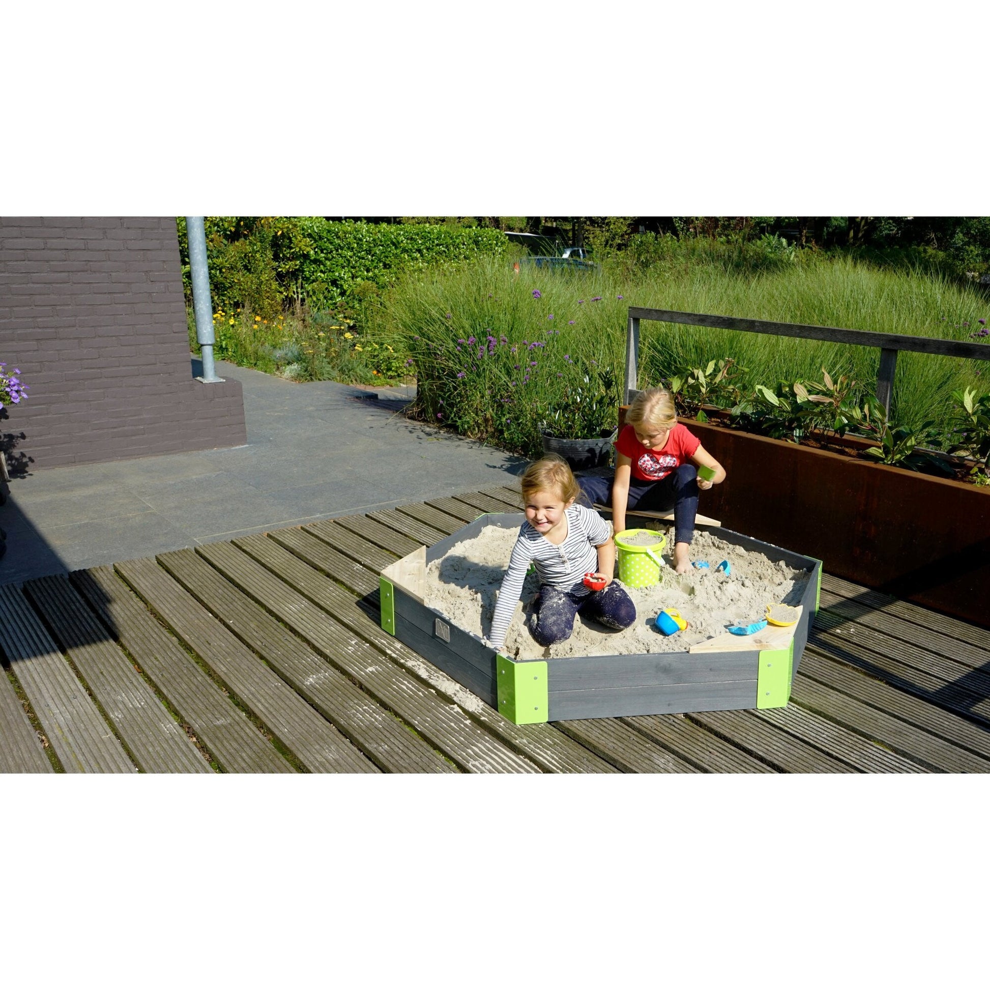 EXIT Aksent Wooden Sandpit Hexagon 160x140cm - Rathwood Store
