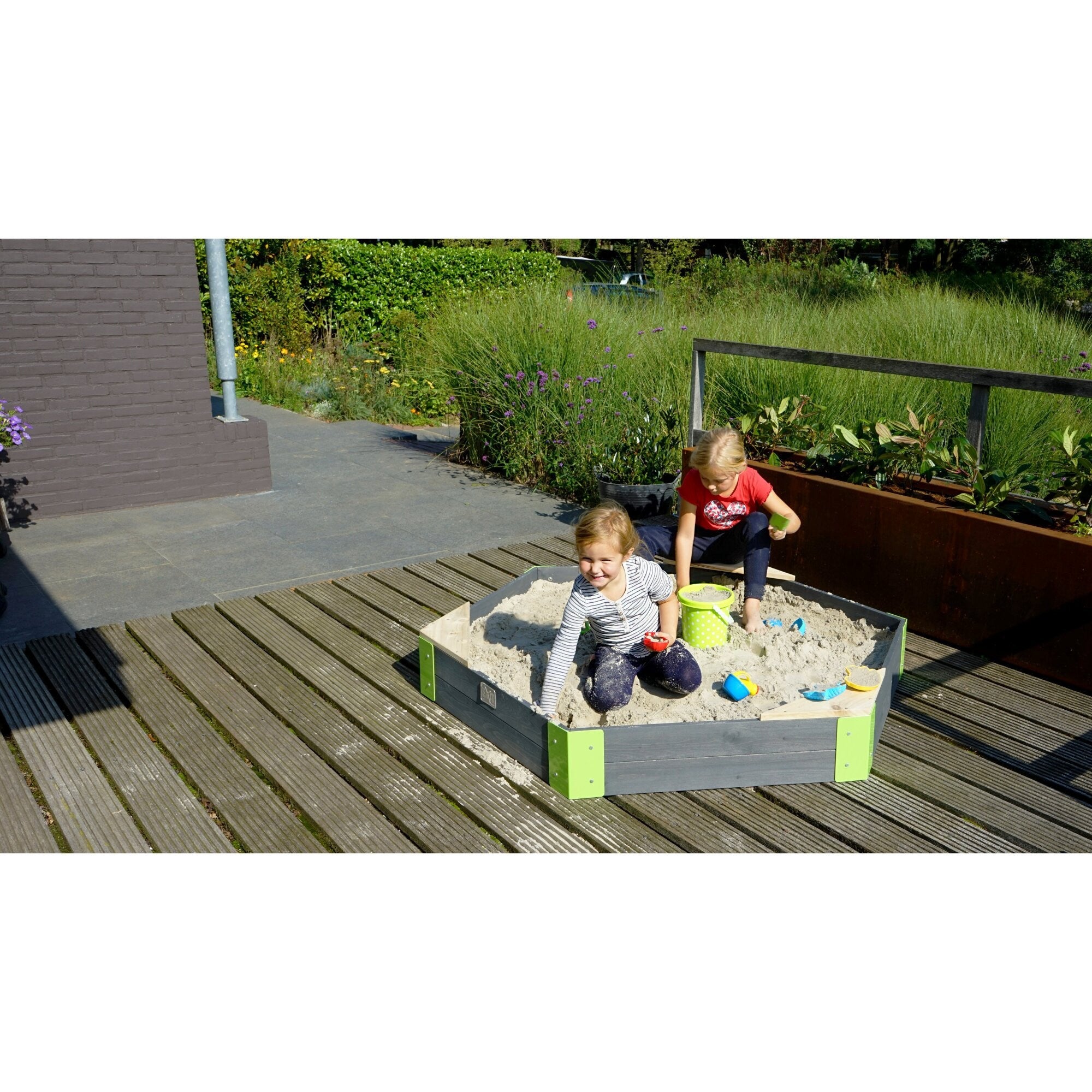 EXIT Aksent Wooden Sandpit Hexagon 160x140cm - Rathwood Store
