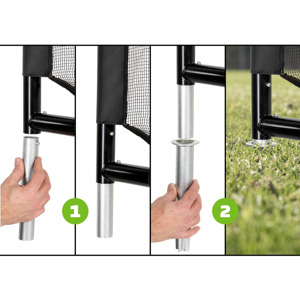 EXIT Coppa Steel Football Goal, 220x170cm (Black) - Rathwood Store