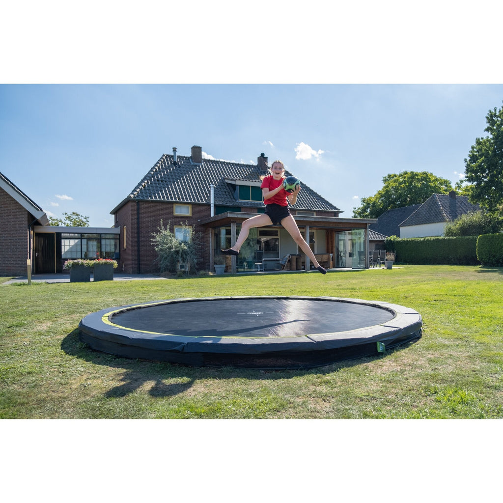 EXIT Silhouette Ground Sports Trampoline, 305cm (Black) - Rathwood Store
