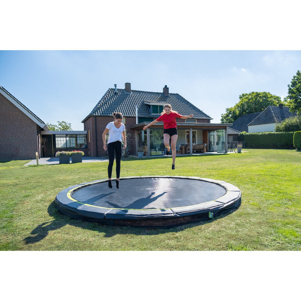 EXIT Silhouette Ground Sports Trampoline, 305cm (Black) - Rathwood Store