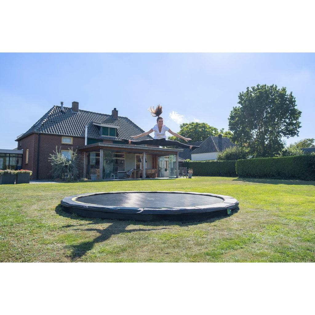 EXIT Silhouette Ground Sports Trampoline, 305cm (Black) - Rathwood Store
