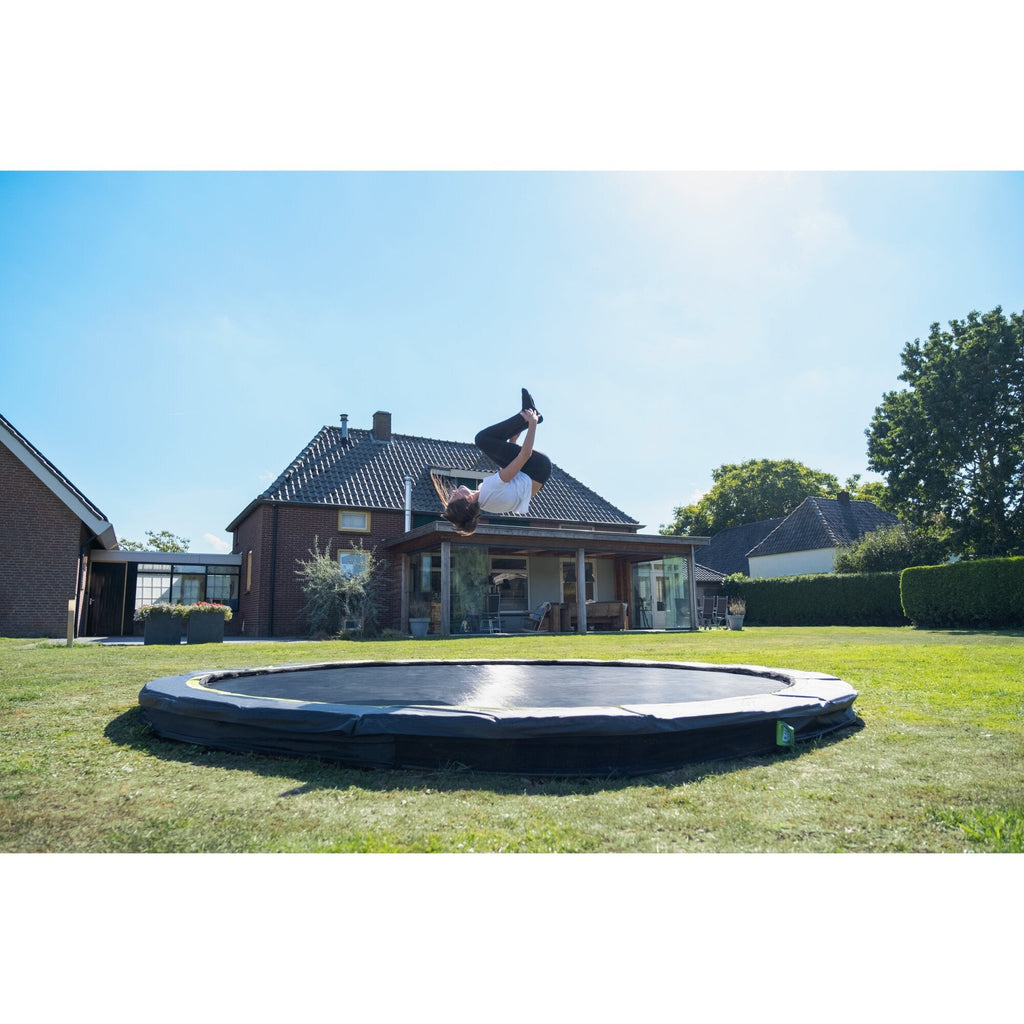 EXIT Silhouette Ground Sports Trampoline, 305cm (Black) - Rathwood Store