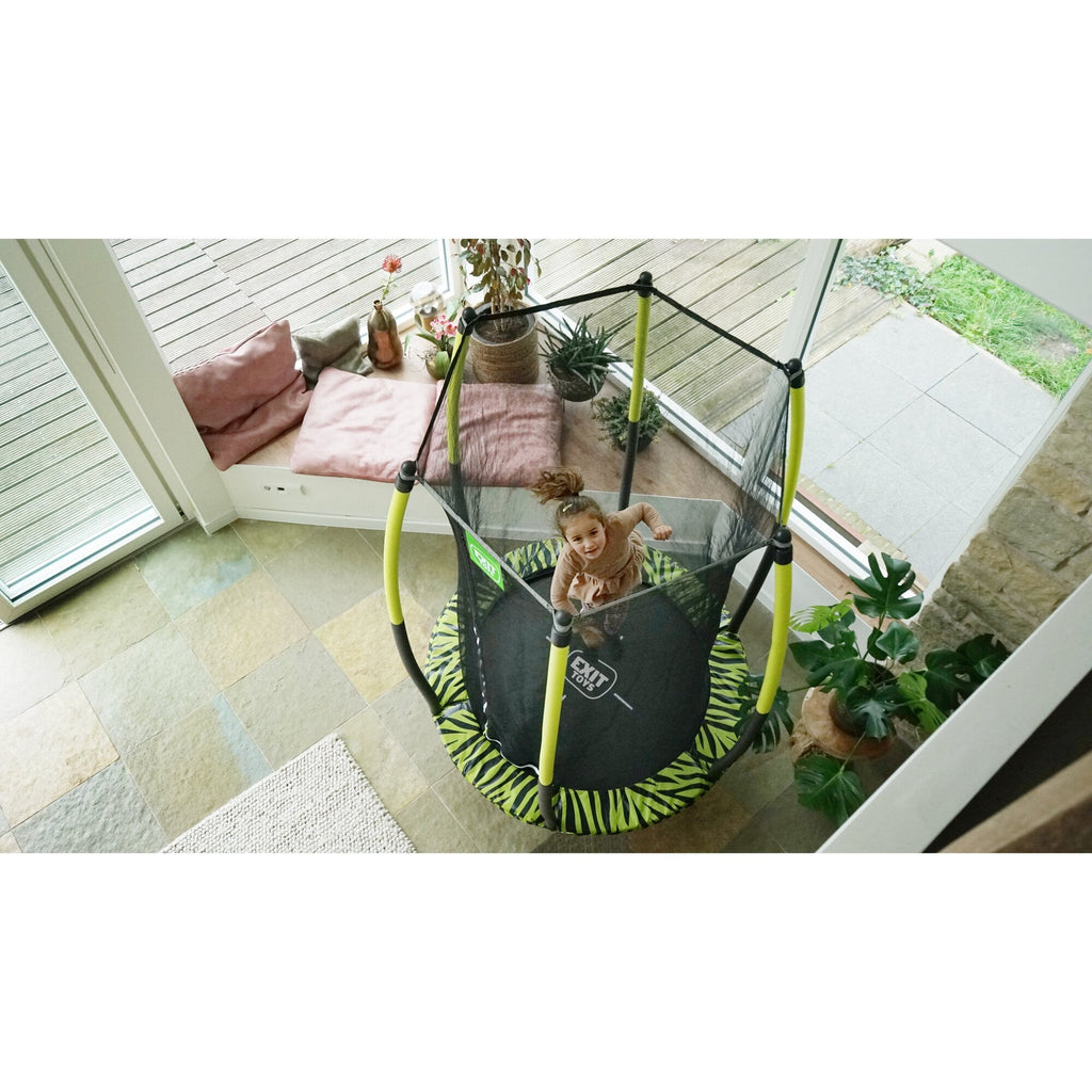 EXIT Tiggy Junior Trampoline with Safety, 140cm (Black/Green) - Rathwood Store