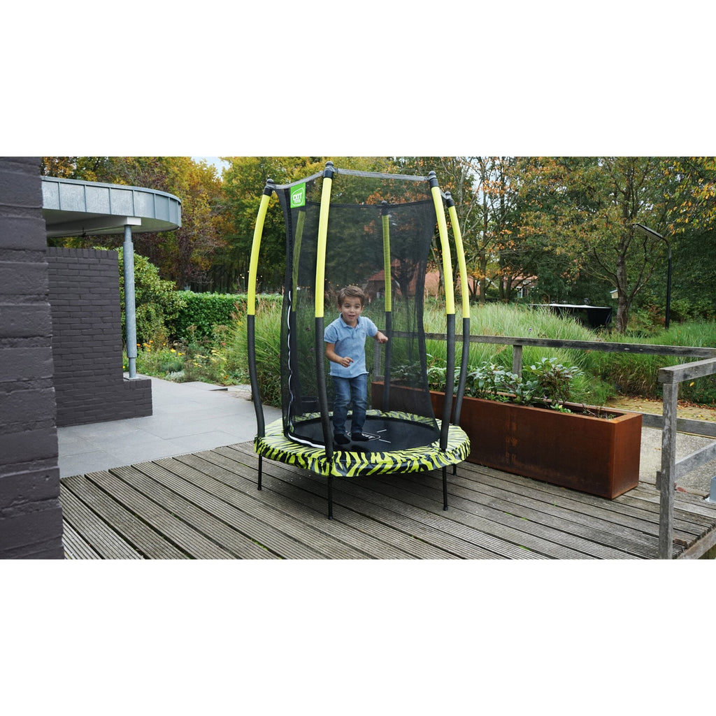 EXIT Tiggy Junior Trampoline with Safety, 140cm (Black/Green) - Rathwood Store