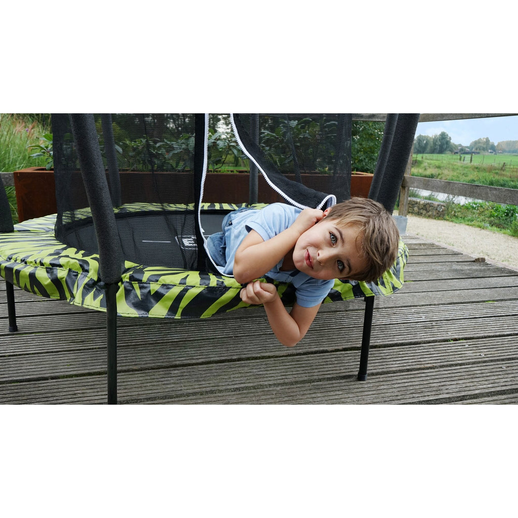 EXIT Tiggy Junior Trampoline with Safety, 140cm (Black/Green) - Rathwood Store