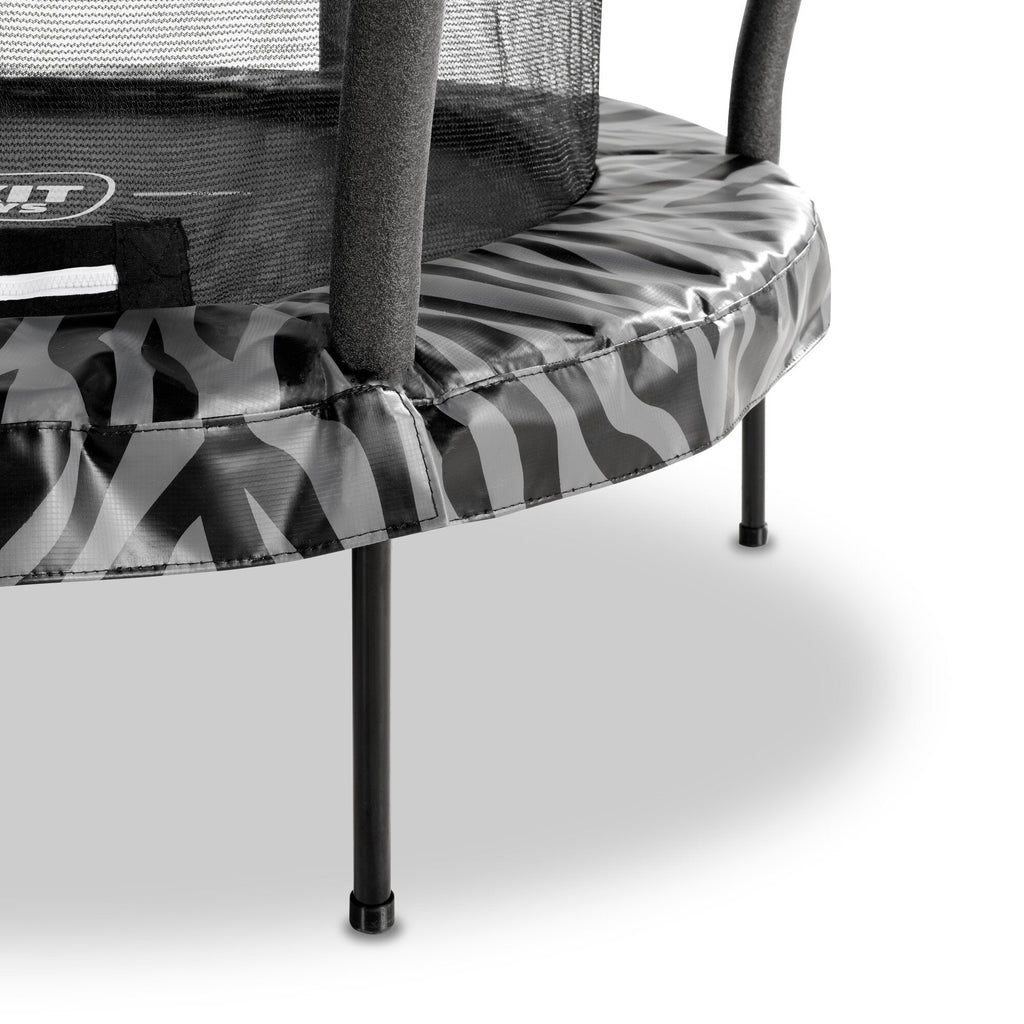 EXIT Tiggy Junior Trampoline with Safety, 140cm (Black/Grey) - Rathwood Store