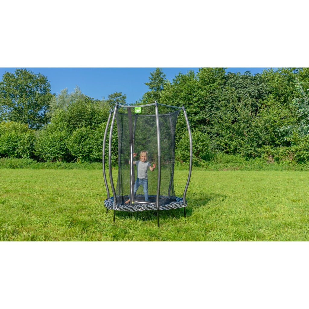 EXIT Tiggy Junior Trampoline with Safety, 140cm (Black/Grey) - Rathwood Store