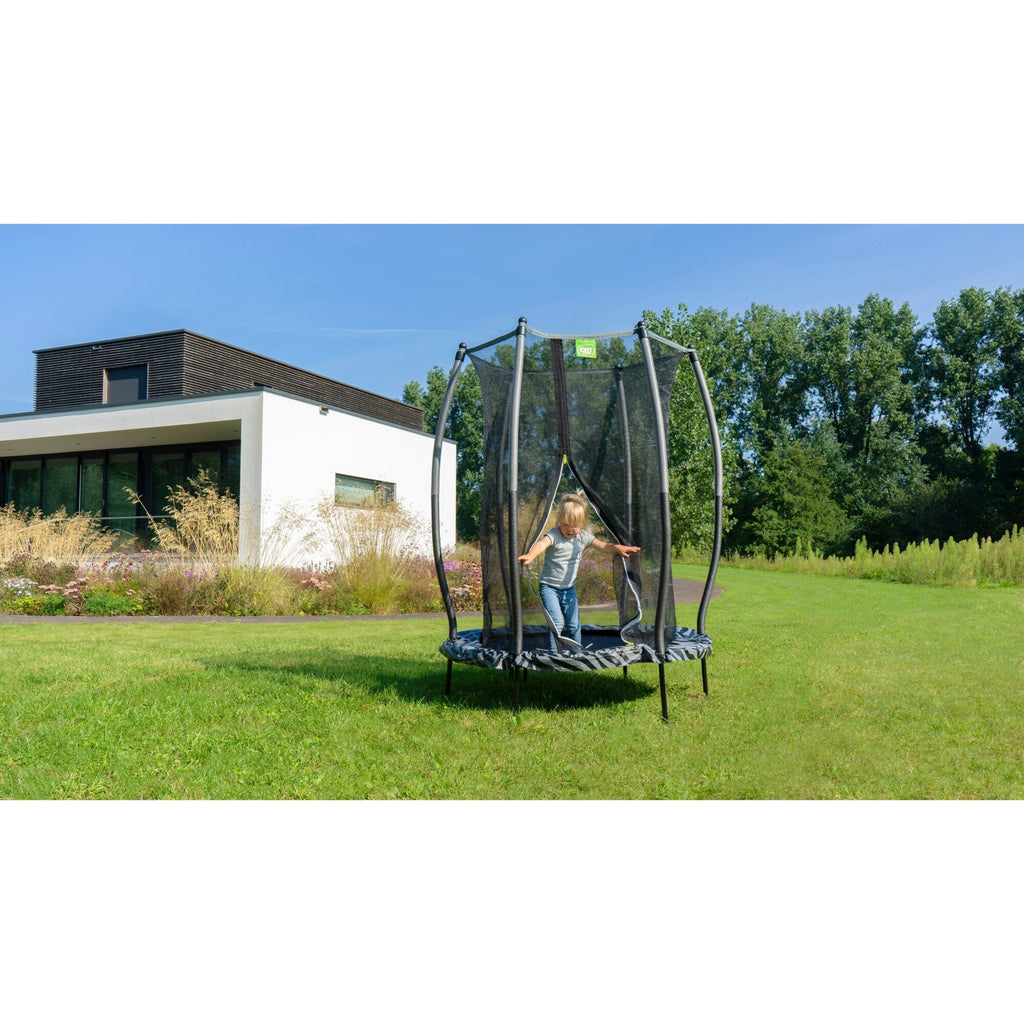 EXIT Tiggy Junior Trampoline with Safety, 140cm (Black/Grey) - Rathwood Store