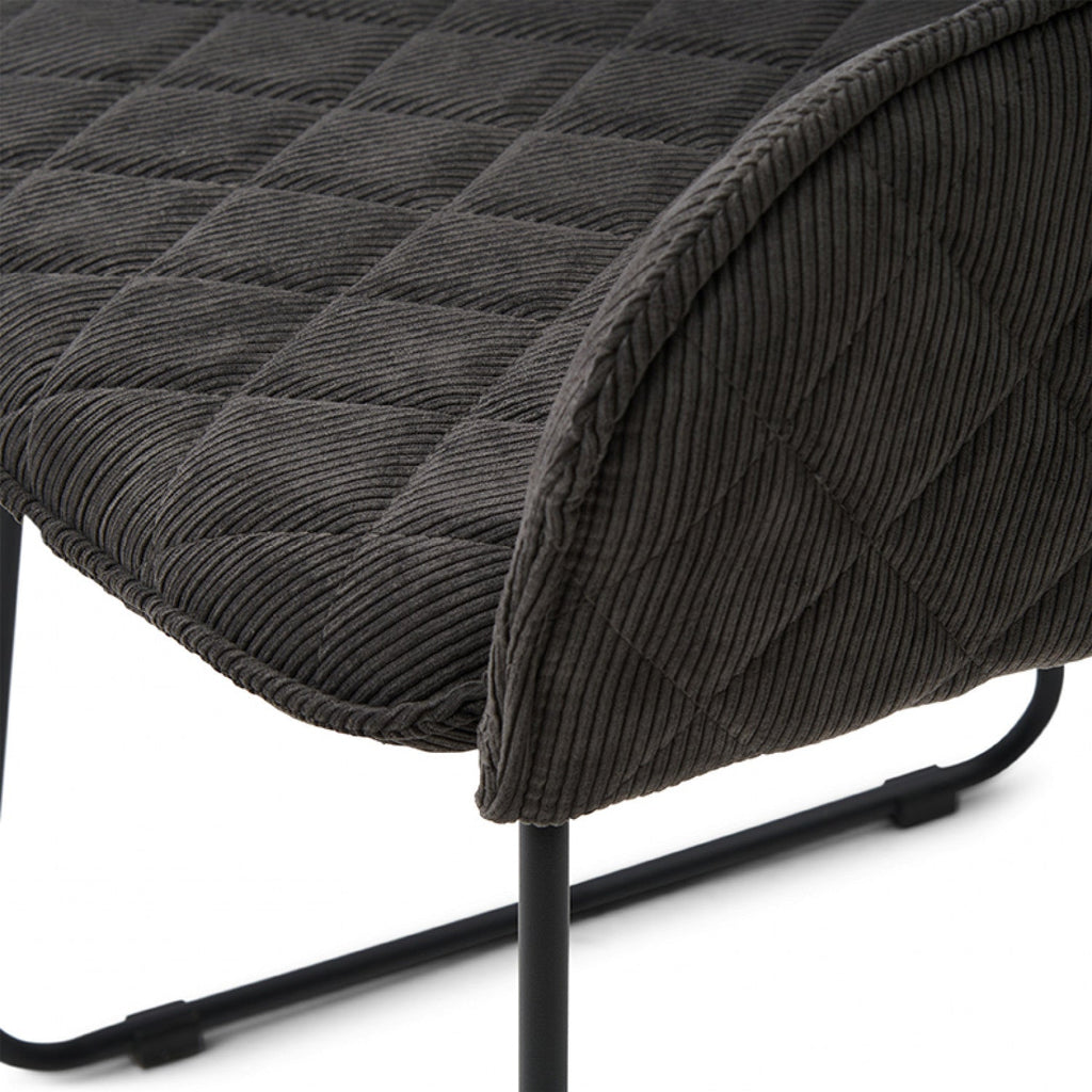 Frisco Drive Dining Armchair, italian rib, mocha - Rathwood Store