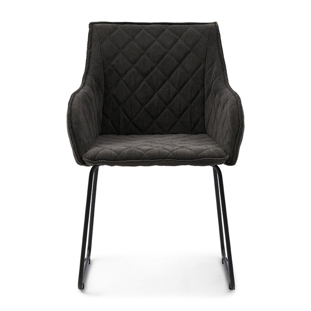 Frisco Drive Dining Armchair, italian rib, mocha - Rathwood Store
