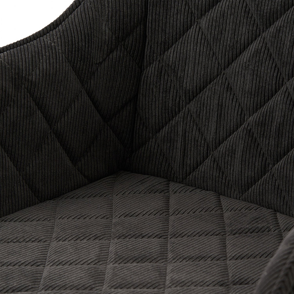 Frisco Drive Dining Armchair, italian rib, mocha - Rathwood Store