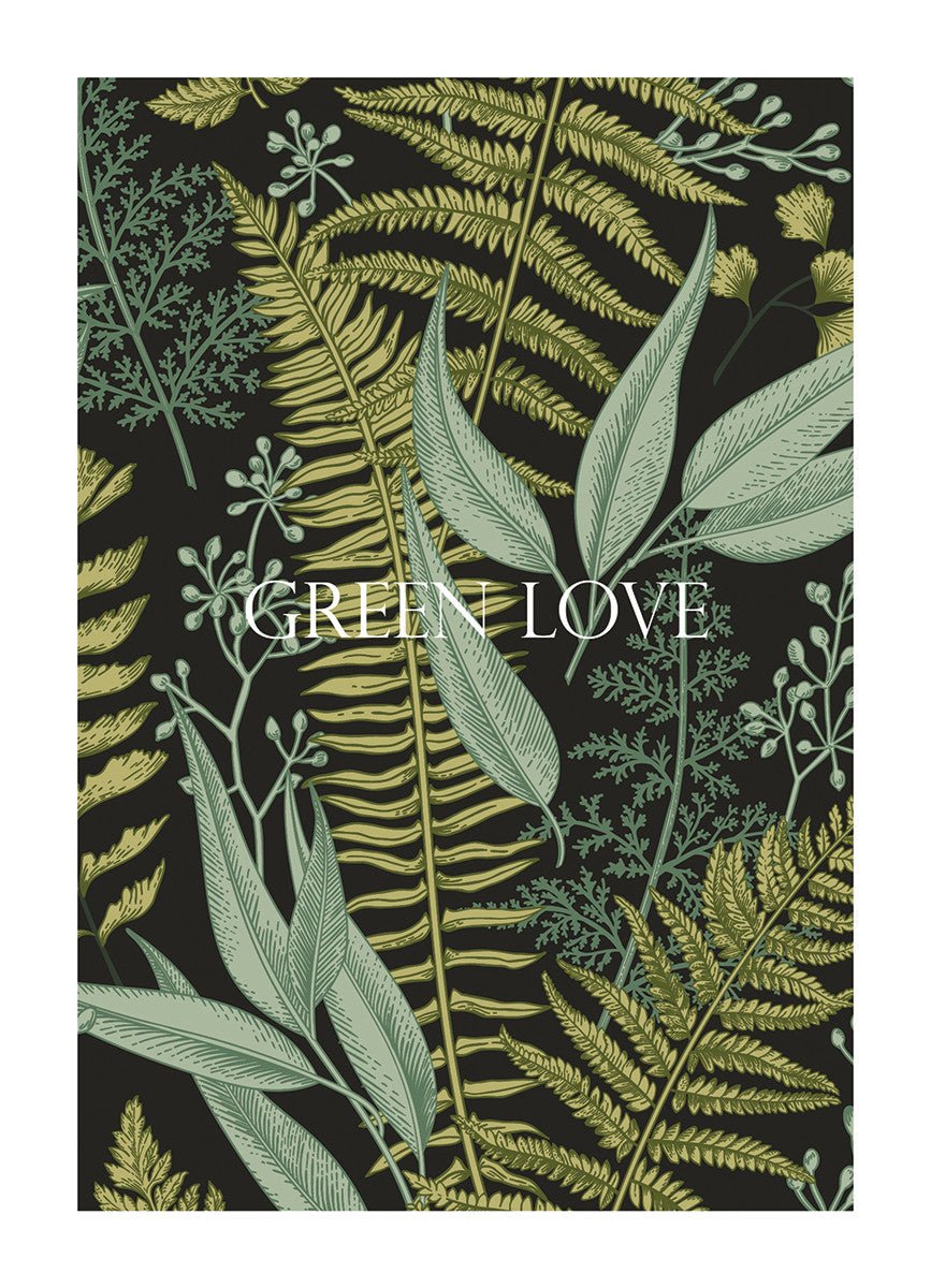 Green Love, 15cmx21cm art block - Rathwood Store