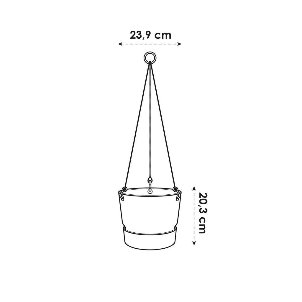 Greenville Hanging Basket 24Cm (White) - Rathwood Store