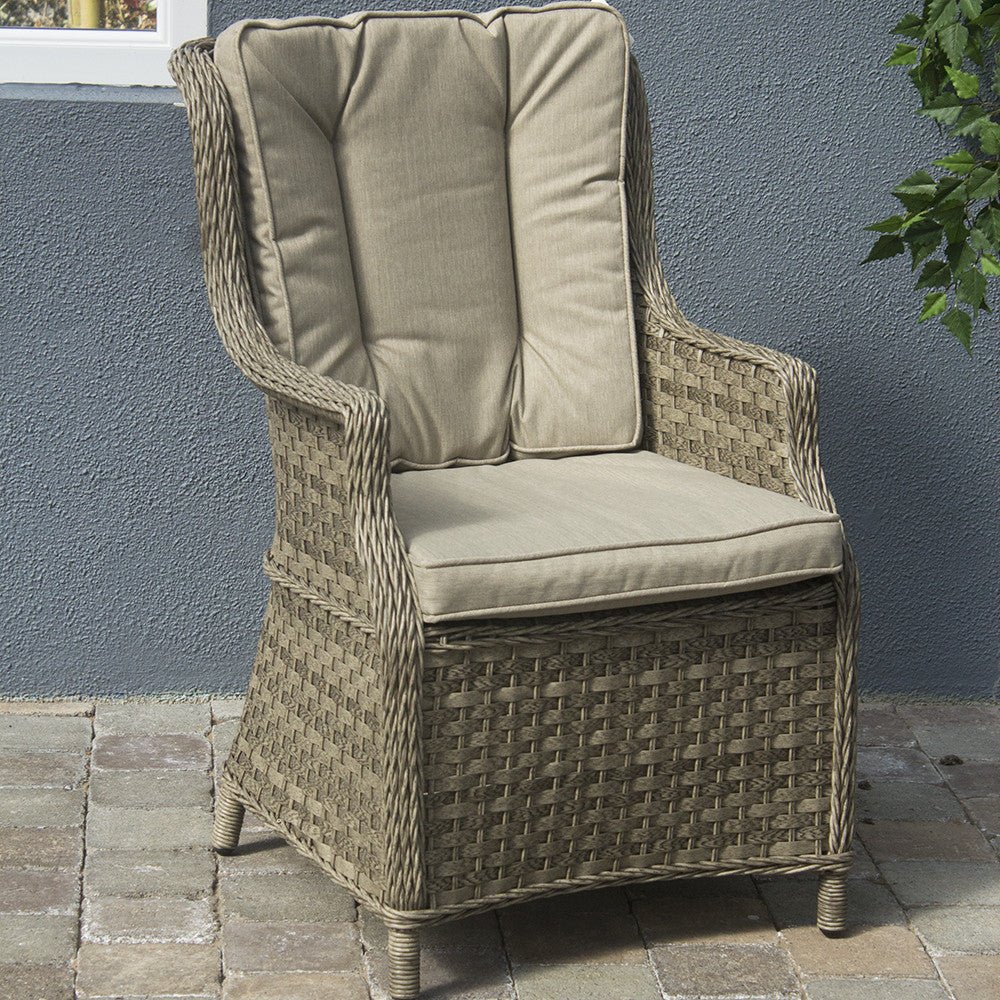 Hampton - 6 Seat Set with Rectangle Table (Sand Colour Cushions) - Rathwood Store