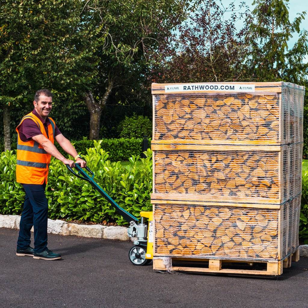 Hardwood Firewood 1.85m³ - 800kg Kiln Dried (4 Row) Pallet - Rathwood Store