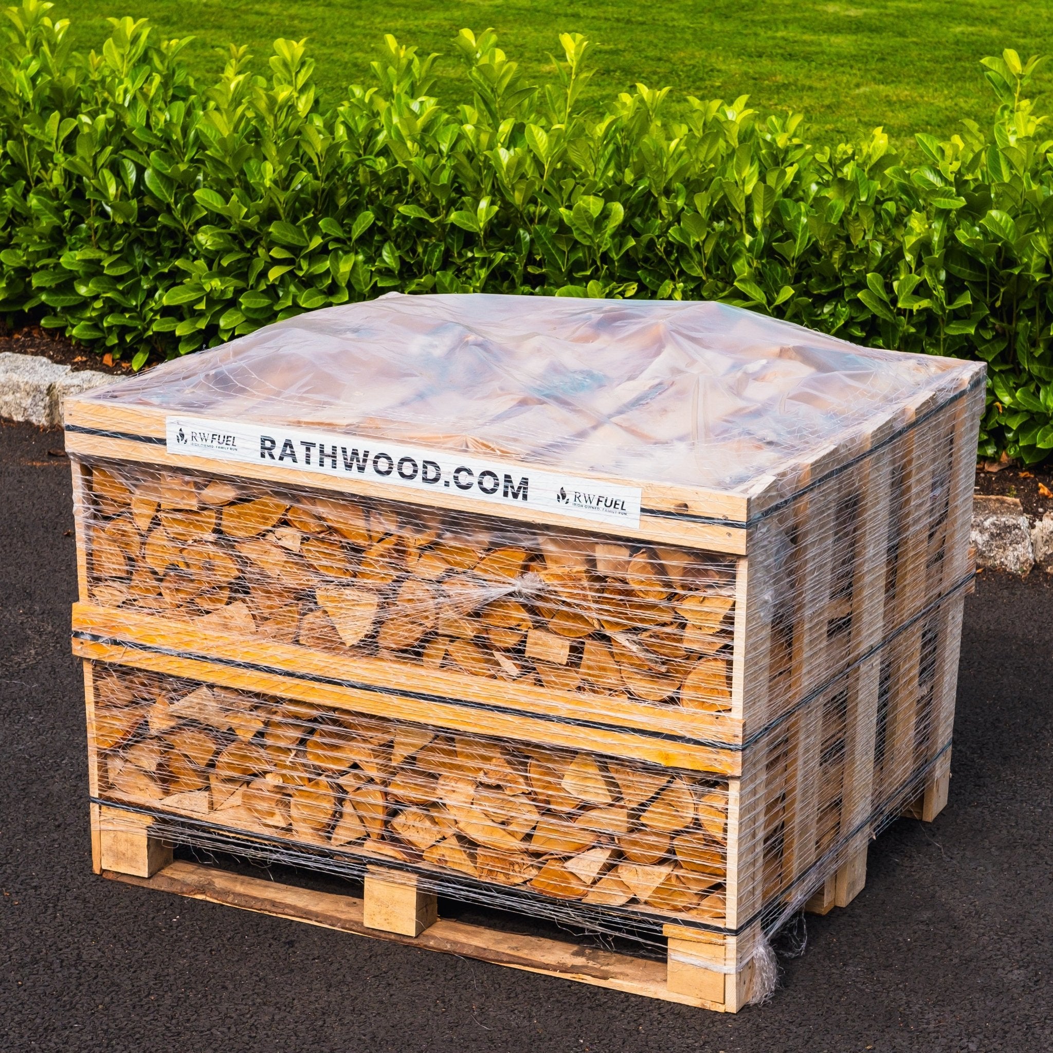 Hardwood Firewood 1m³ - 400kg Kiln Dried (4 Row) Pallet - Rathwood Store