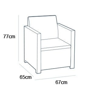 Keter - Oklahoma Lounge Set (Dark Grey) - Rathwood Store