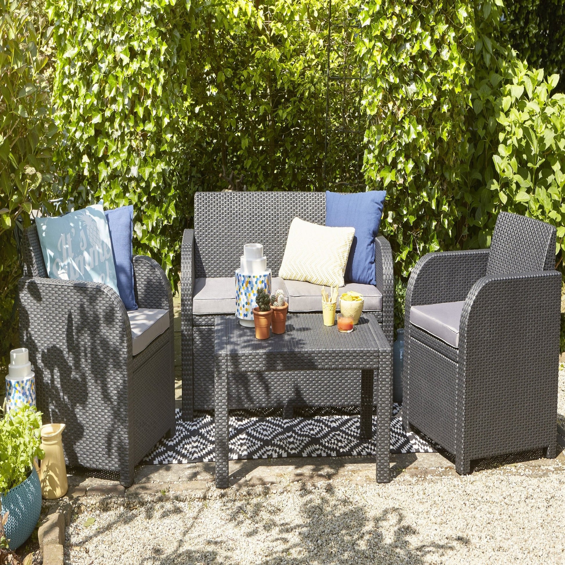 Keter - Oklahoma Lounge Set (Dark Grey) - Rathwood Store